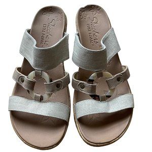 Skechers Women's Beverlee - Sail Away Cork Wedges Women's Size 10 Summertime